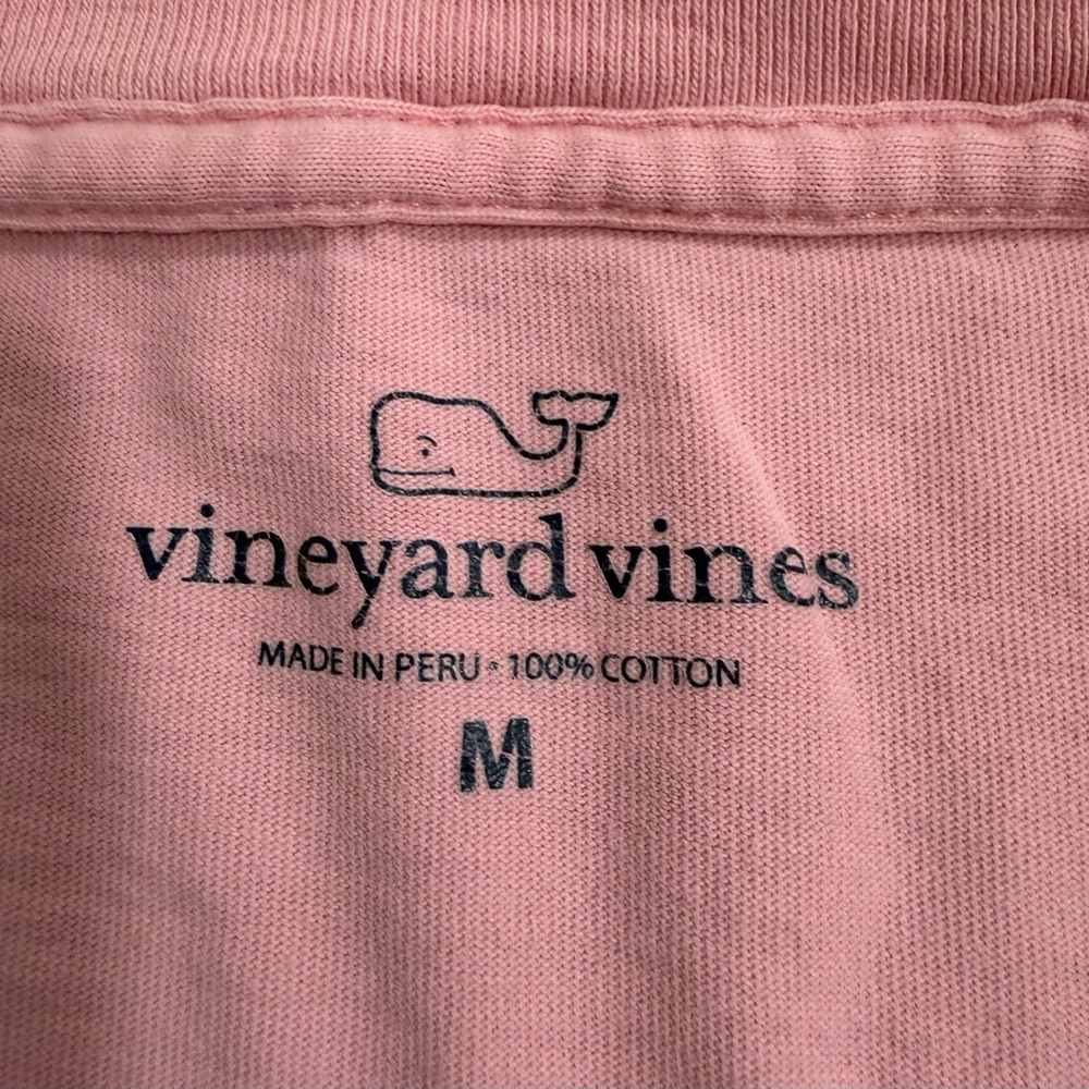 Vineyard Vines Men's Long Sleeve Tee in Pink - Picture 2 of 4
